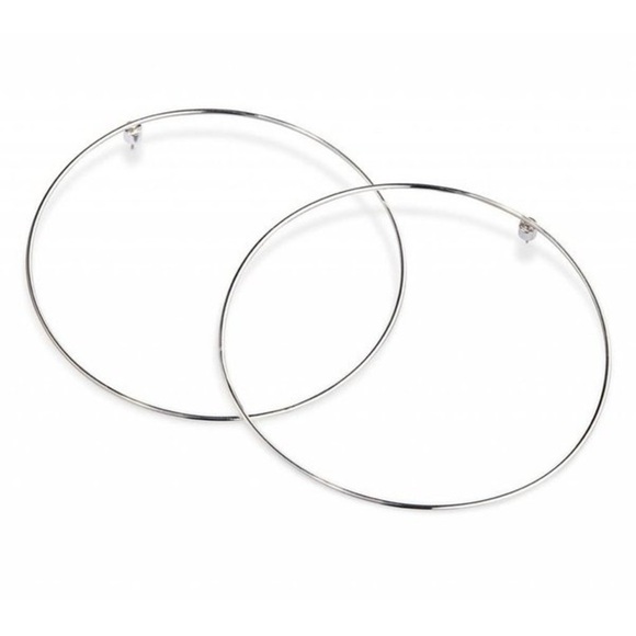 Jenny Bird Jewelry - Jenny Bird silver Extra Large (XL) Boss hoop earrings